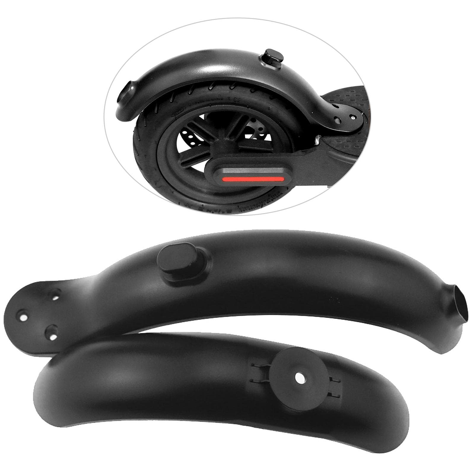 Scooter Fender Rear Front Mud Guard Fenders Set Mudguard Tyre Splash Replacement for Xiaomi black