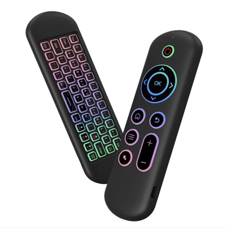 2.4Ghz & Bluetooth Wireless Keyboard Remote Control Air Mouse Gyroscope Voice Control for Android TV Box Smart TV Computer Laptop With Backlight