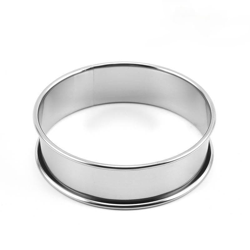 Round Cookie Mould Baking Mold Muffin Rings Stainless Steel Crumpet Rings Tart Rings for Baking Small silver