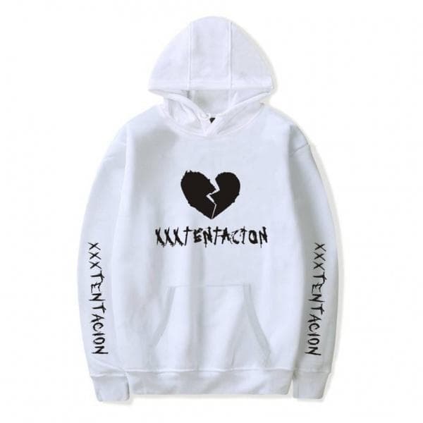 New Fashion Xxxtentacion Hoodie Rip Xxxtentacion Hip Hop Rapper Hoodies Jahseh Dwayne Onfroy Revenge Men's Clothing S white