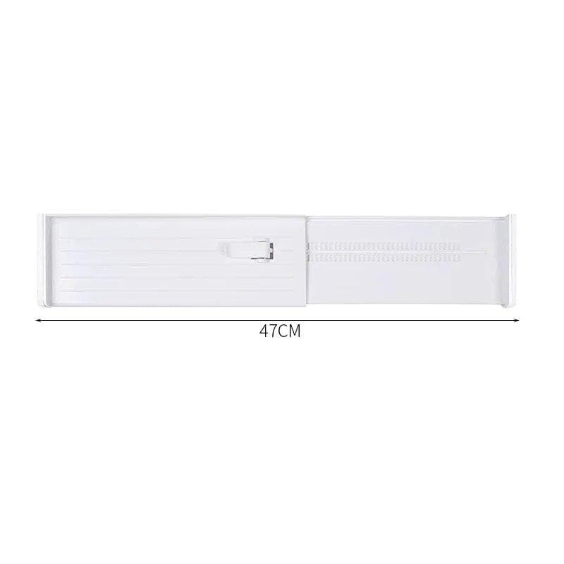 1Pcs Drawer Divider Adjustable Kitchen Expansion Contraction Combination Drawer Organizer Plastic Storage Box Division white