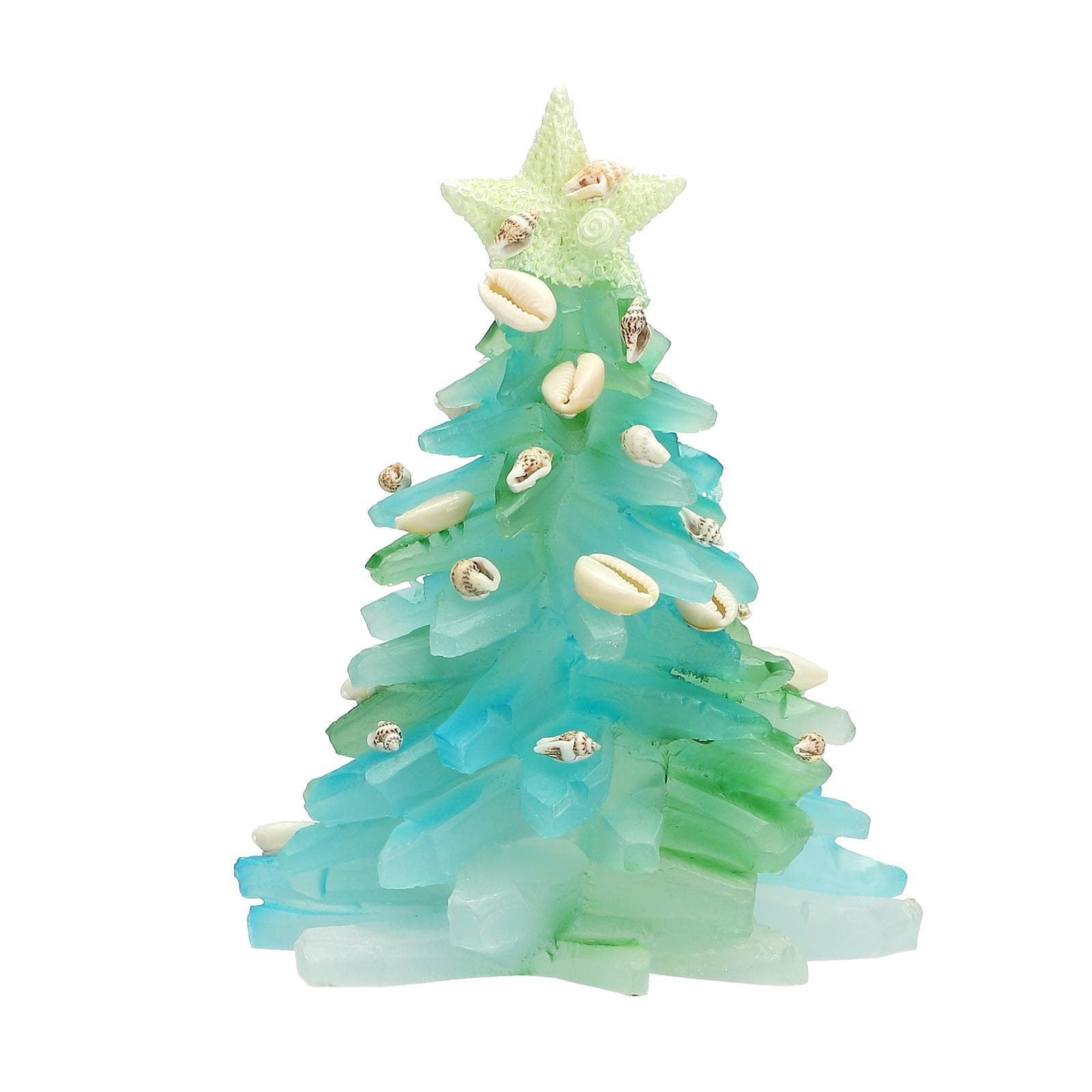 Resin Christmas Tree Ornament Ocean Theme DIY Stylish Christmas Tree Decoration for Window Tabletop