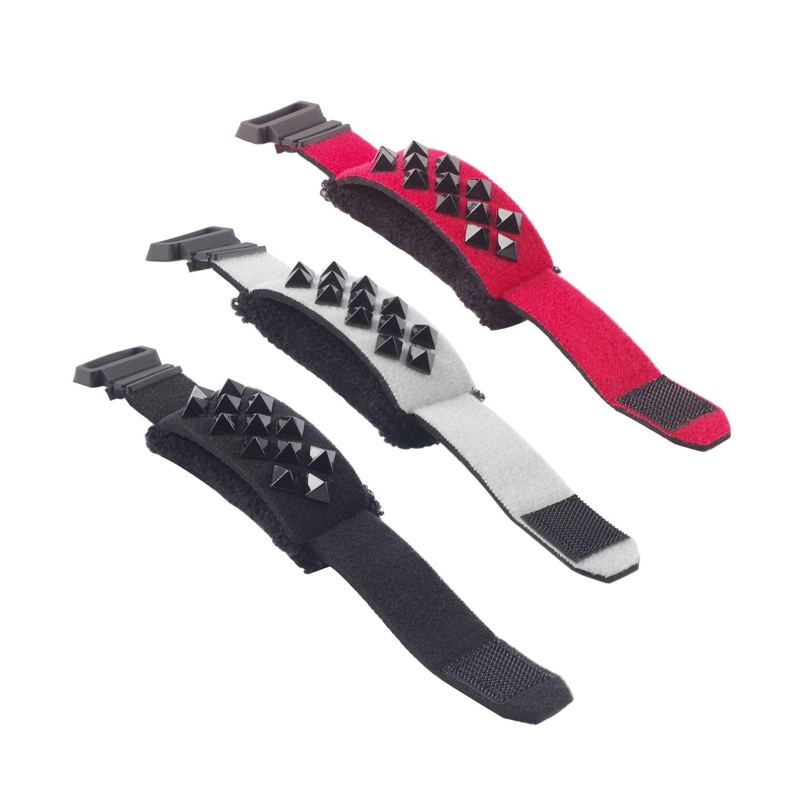 3 Pack Electric Guitar Bass String Muter Guitar Fret Wrap Dampener with Punk Style Rivets Fit for 3pcs Square Rivet