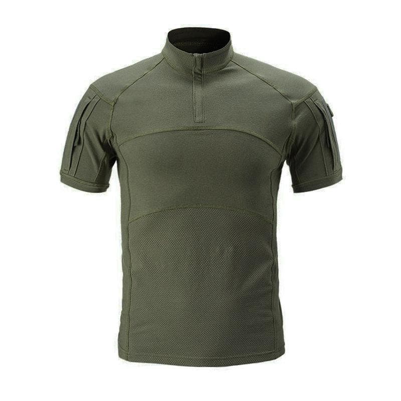 Tactical Cotton T-shirts Men Army Green Combat Camouflage T Shirt Men Short Sleeve Military T-Shirt Outwear XL army green