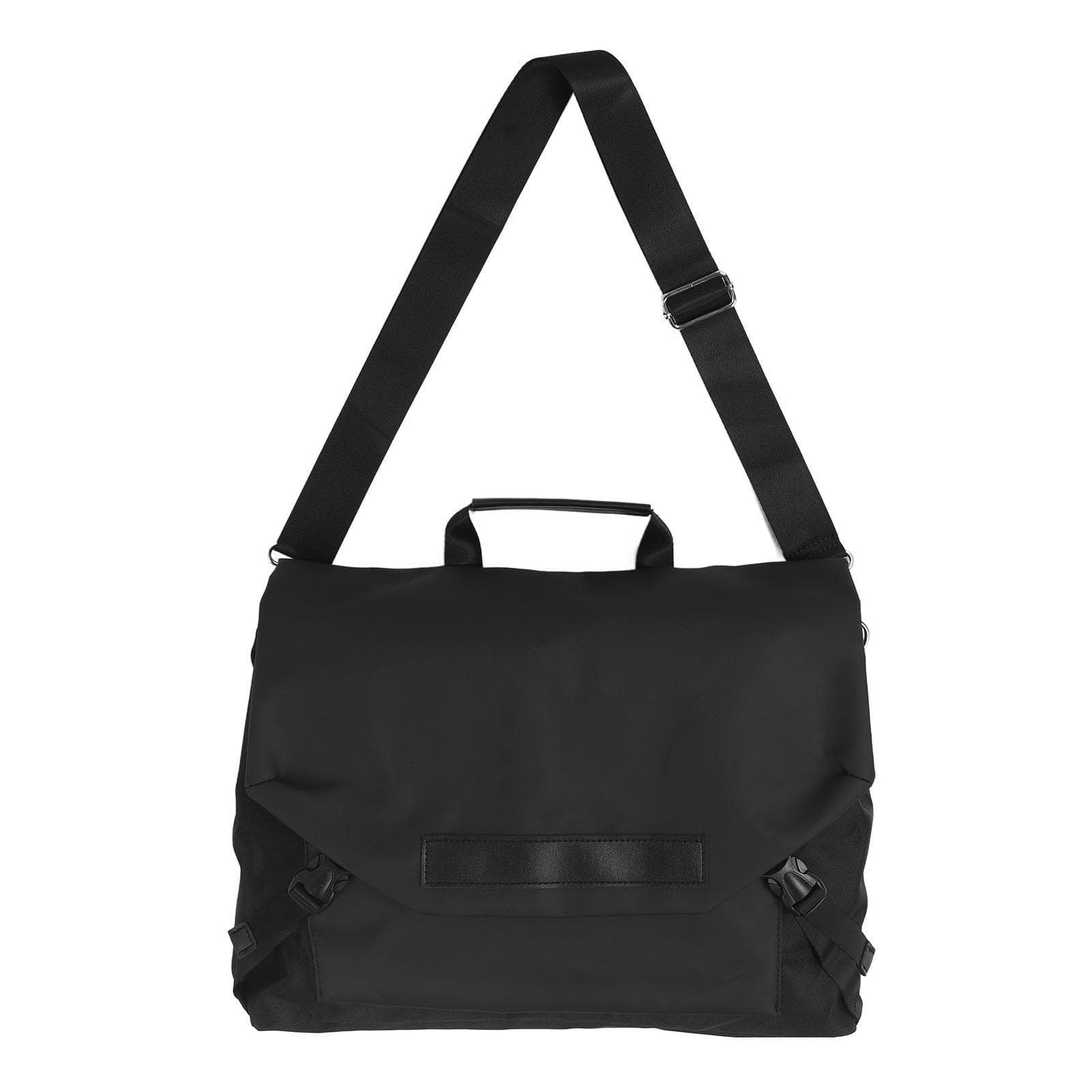 Men Laptop Shoulder Bag Waterproof Adjustable Strap Shock Proof Protective Computer Bag Black L L black