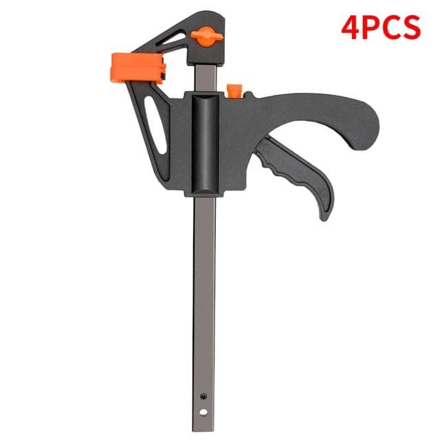 1/2/4Pcs 4Inch Quick Ratchet Release Speed Squeeze Wood Working Work Bar Clamp Clip Kit Spreader Gadget Tool DIY Hand Woodworking Tools 4Pcs