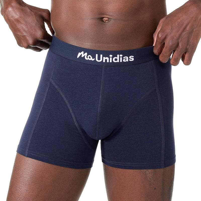 1Pcs Men's Panties Cotton Men Boxers Comfortable Underwear For Man Print Underpants XXL dark blue