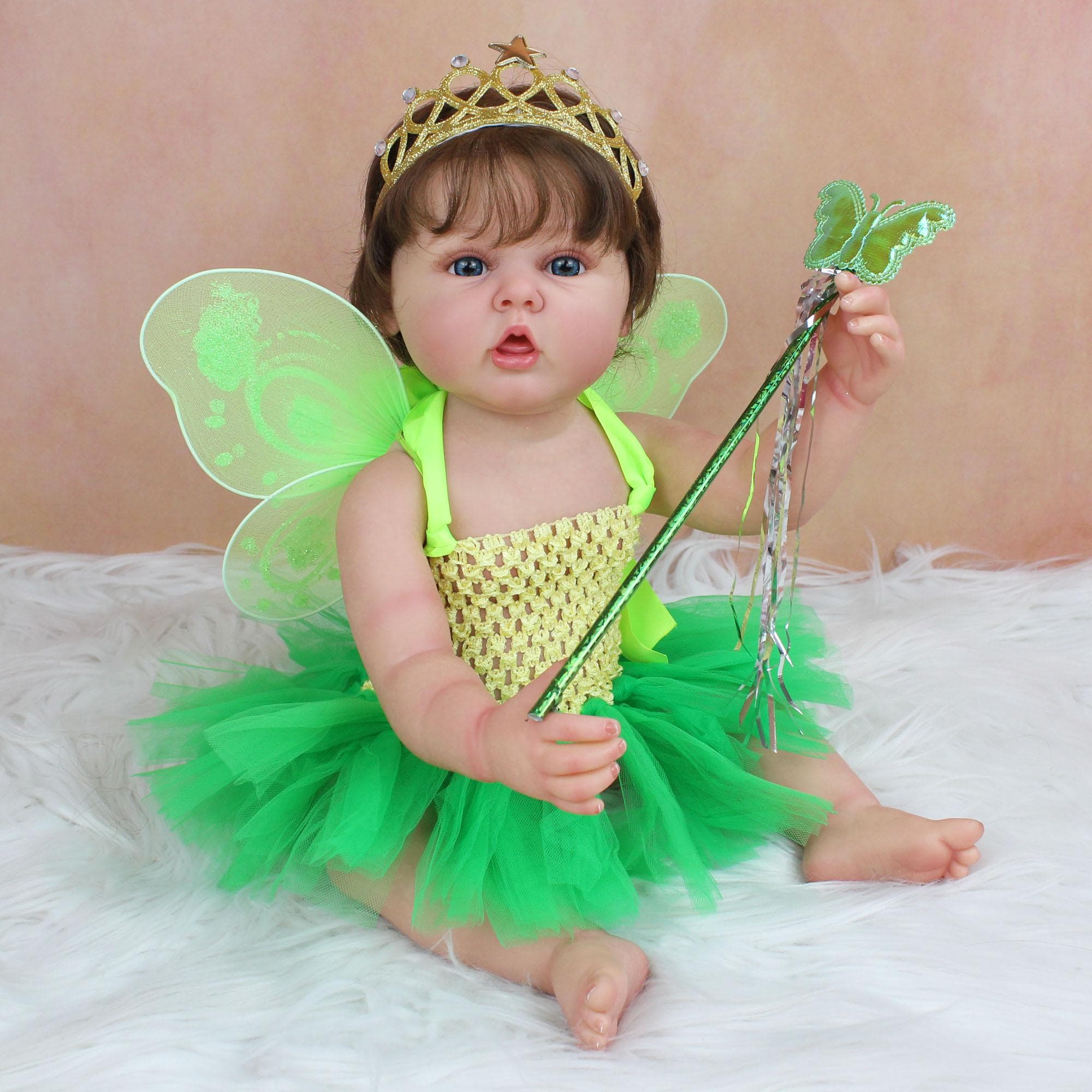 55 CM 22 Inch 3D Skin With Vein Soft Full Silicone body Reborn Baby Doll For Girl Dress Up Birthday Gift Bathe Toy