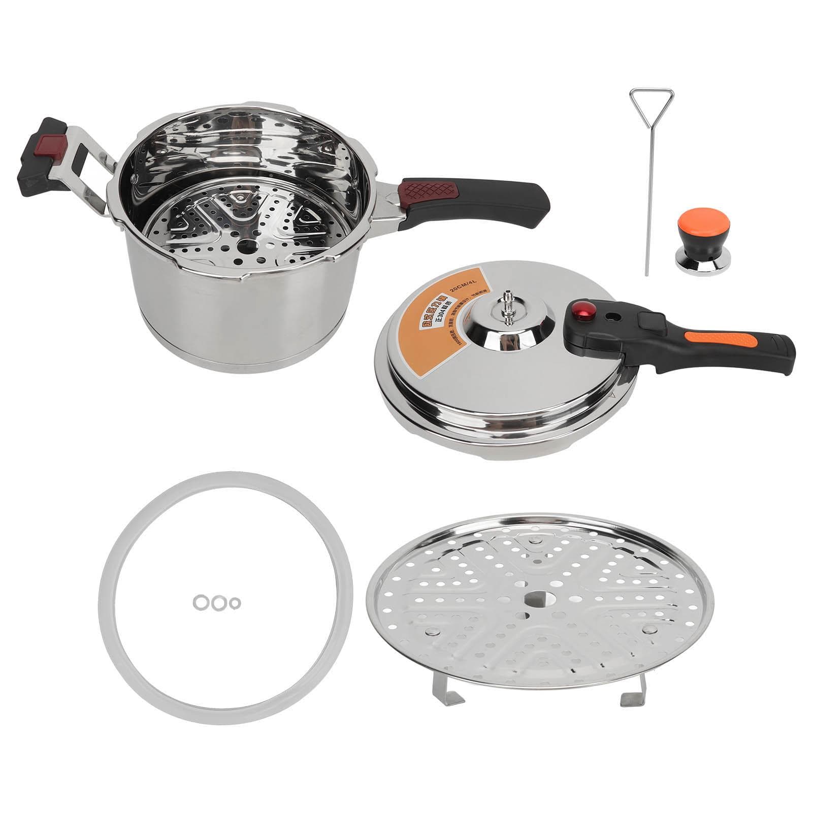 Pressure Cooker 80kpa Pressure Canner Fast Cooking Stainless Steel Instant Kitchen Cookware for Gas 4L