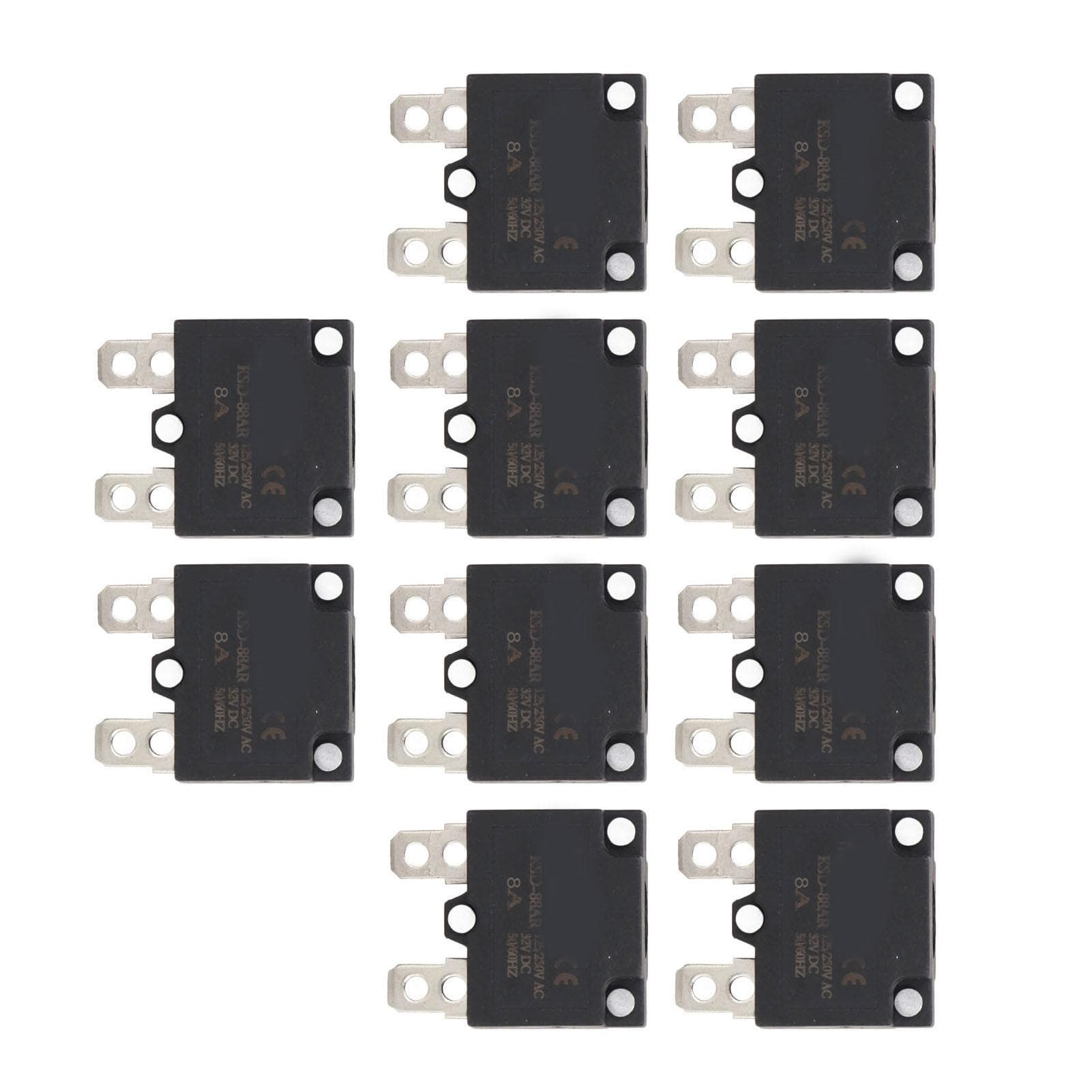 10Pcs Auto Reset Overload Protector Fuse Circuit Breaker for Children Ride On Car Accessories AC125