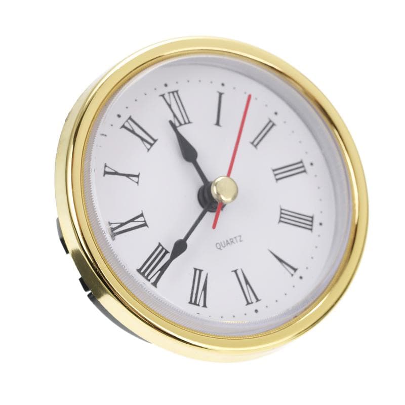 2-1/2 (65mm) Classic Clock Craft Quartz Movement Round Clocks Head Insert Roman Number Mayitr gold
