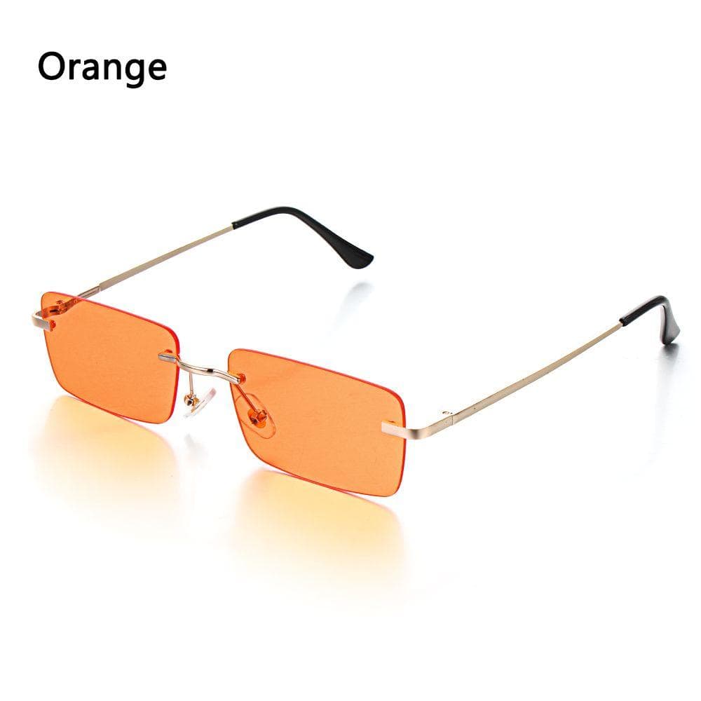 Fashion Rectangle Rimless Women Sunglasses Retro Gradient Eyewear UV4 Eyeglasses Luxury Design Fashion SunGlasse