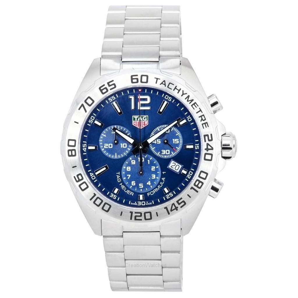 Tag Heuer Formula 1 Chronograph Sunray Blue Dial Quartz Diver's CAZ101K.BA0842 200M Men's Watch blue