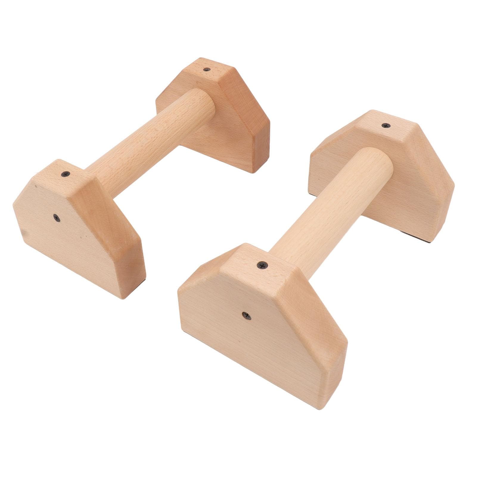 2pcs Wooden Push Up Handles Anti Slip Pushup Bar Handstand Parallettes Bars for Indoor Outdoor 25cm 25cm / 9.8in