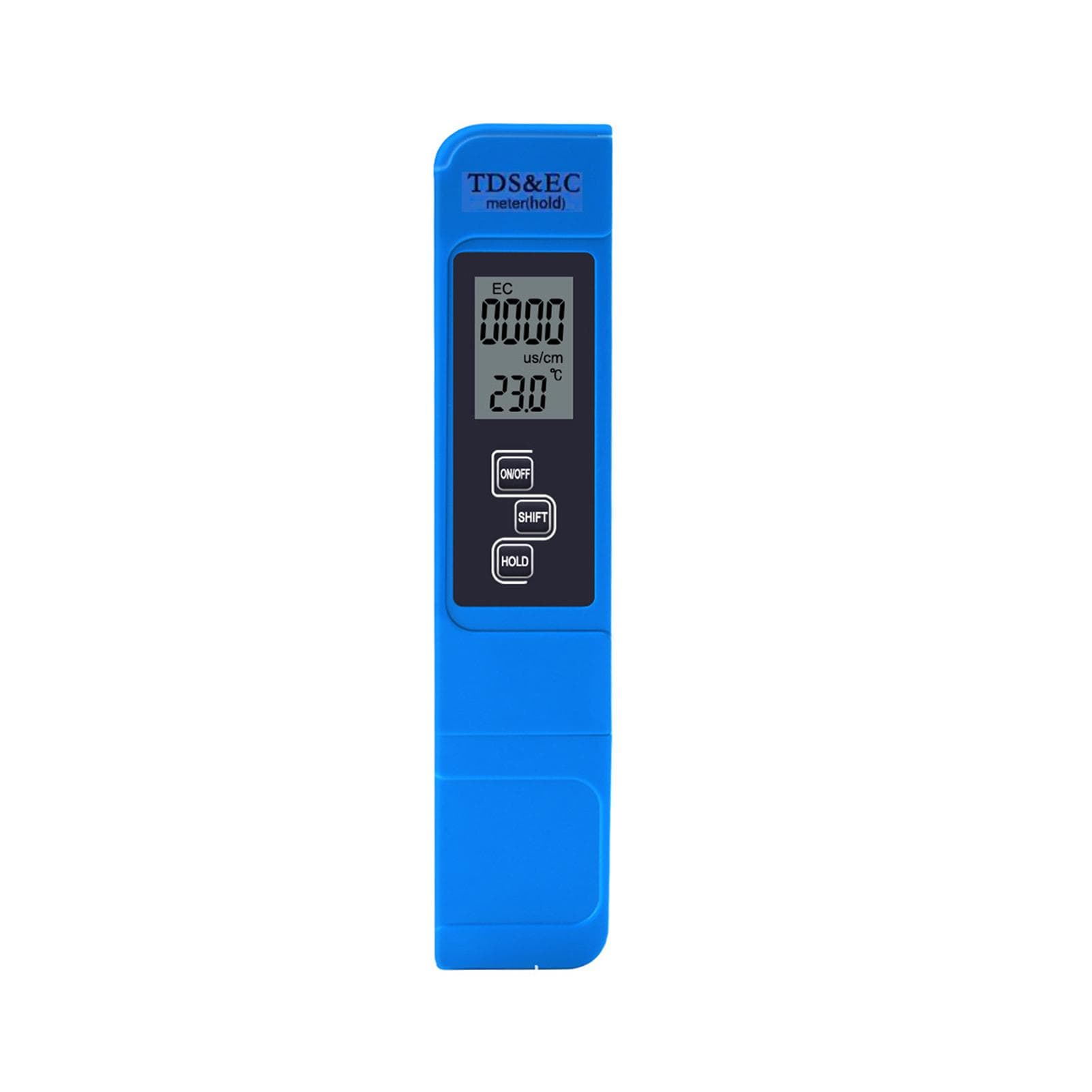 Water Quality Tester 3 in 1 EC Total Dissolved Solids Temperature Water Quality Meter blue