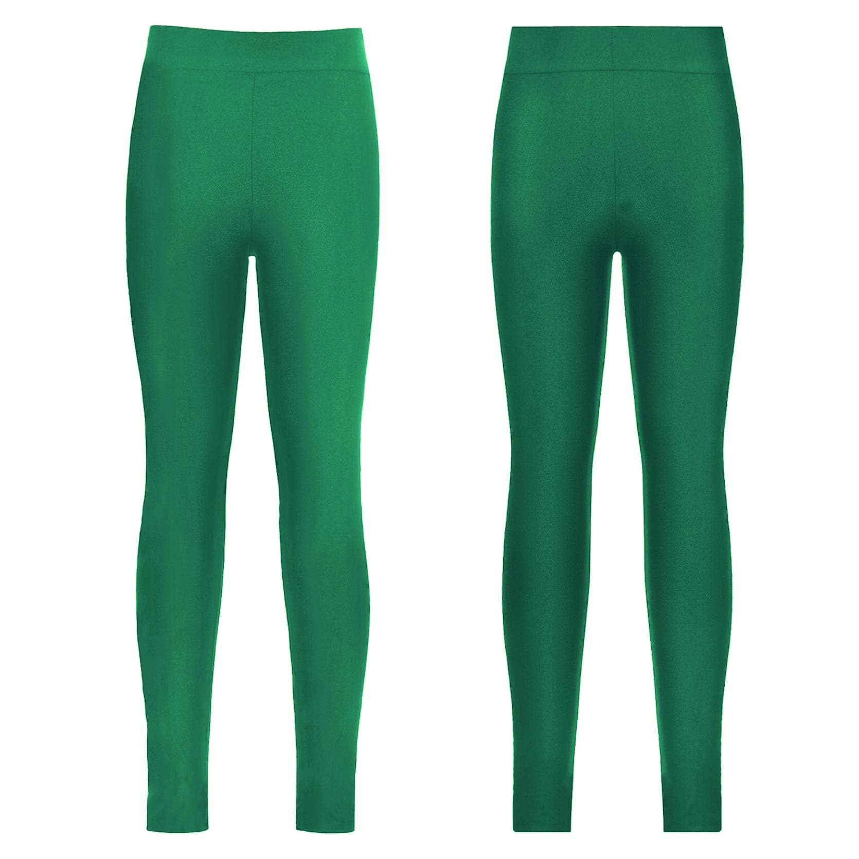 Kids Girls Stylish Skating Clothing Elastic Waistband Stretchy Dance Long Pants Leggings 9-10 Years dark green
