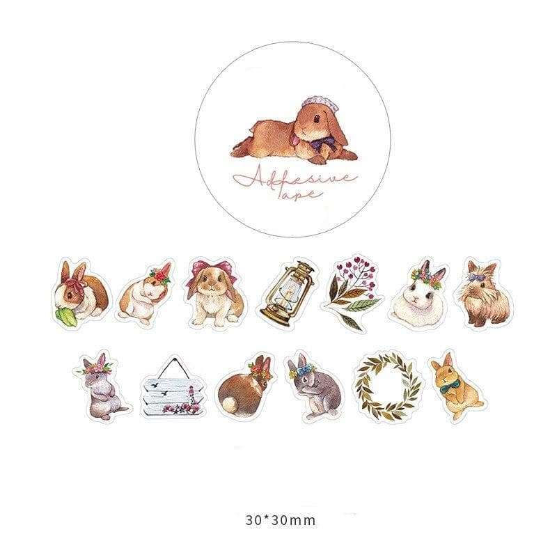 100psc Autumn Evening Suge Series Special-shaped CollageTape Creative Single Strip Washi Tape Decoration DIY Materials