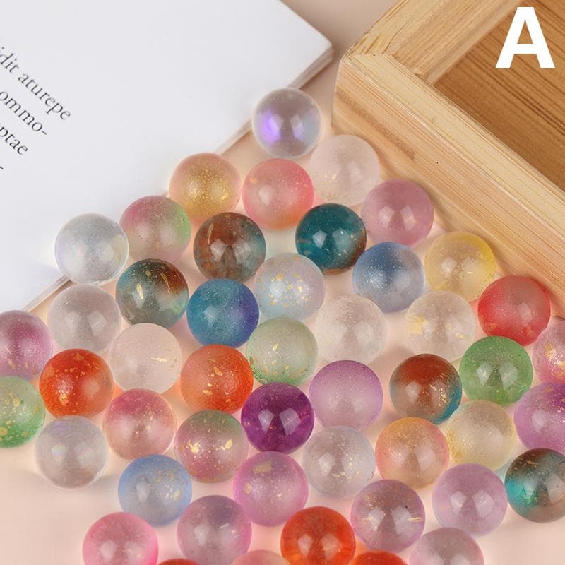 50Pcs 12Mm Glass Marbles Balls Charms Clear Pinball Machine Home Decor For Fish