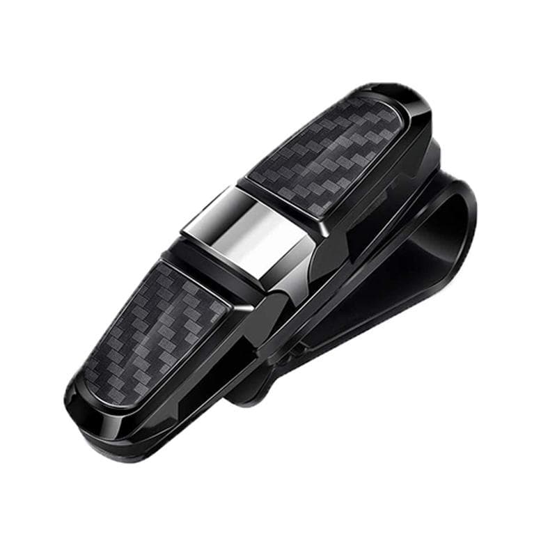 Car Glasses Case Auto Sun Visor Glasses Holder Sunglasses Clip Card Ticket Holder Pen Case Clip Box Universal silver