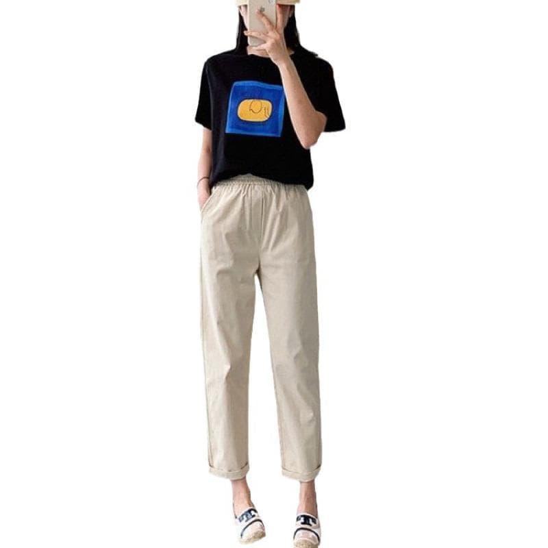 Casual Radish Pants Women's Summer New Thin Pear-shaped Body Harlan Pants XXL