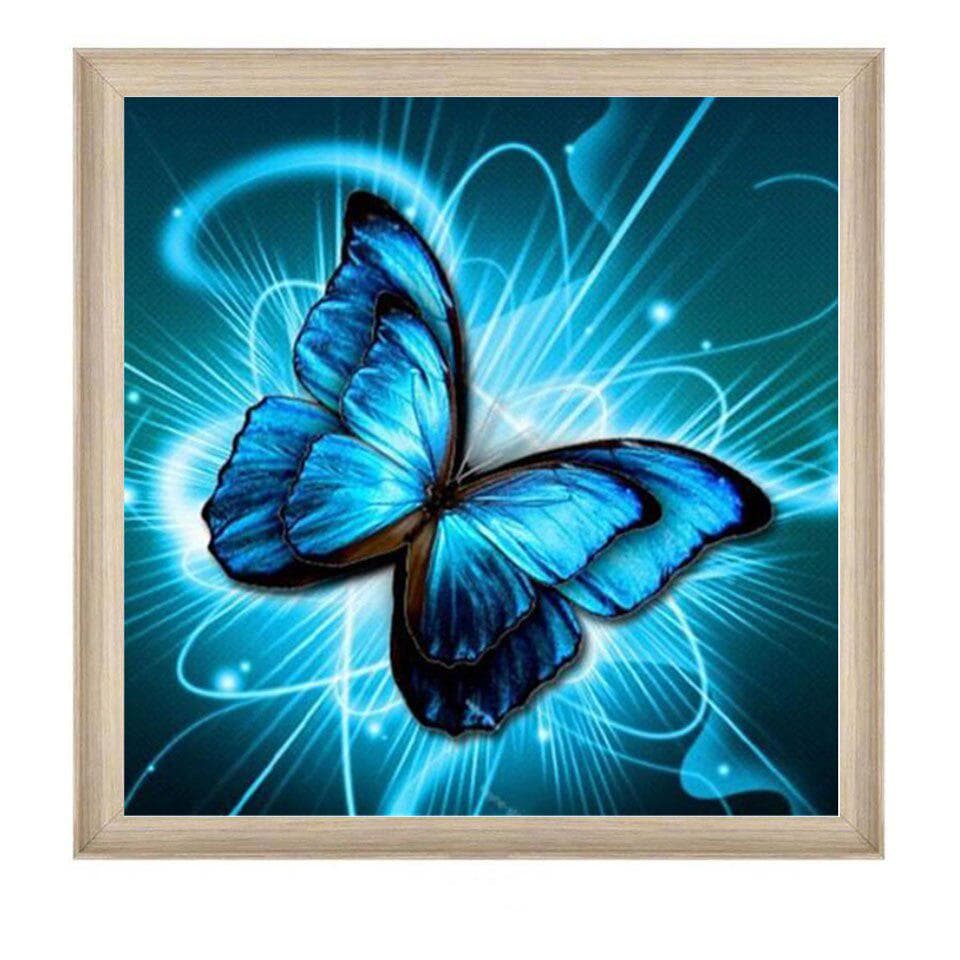 DIY Diamond Painting Embroidery Butterfly Cross Stitch Full Diamond Scenery Rhinestones Home Decor 30x30CM