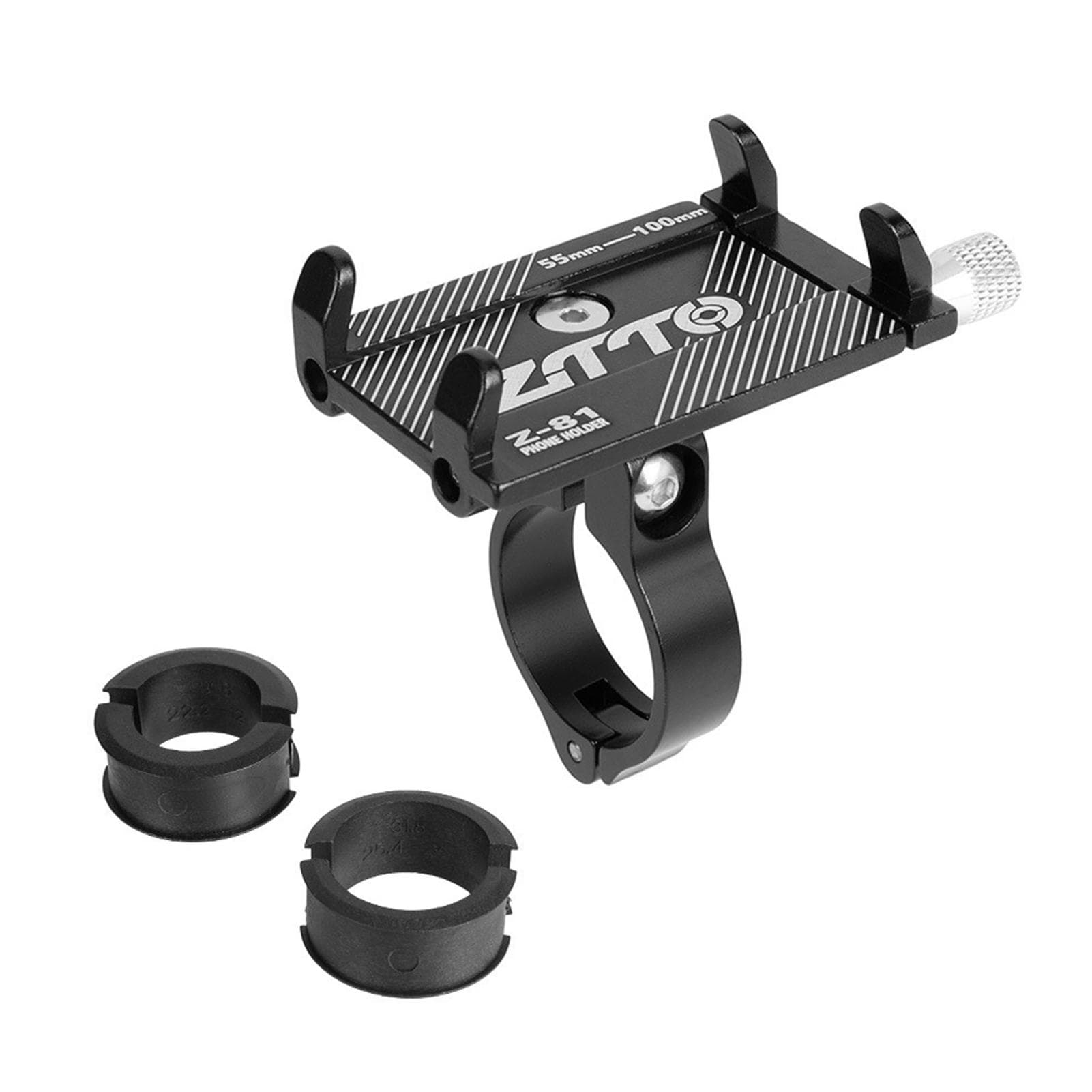 Bicycle Phone Mount Aluminum Alloy Cycling Bike Phone Holder Motorcycle MTB Road Bike Handlebar black