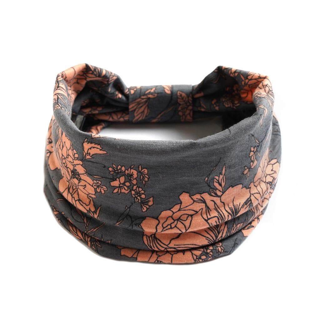 New Vintage Knot Elastic Headbands Turban Headwrap Wide For Women Girls Flower Print Cotton Soft Boho Bandana Hair Accessories 2