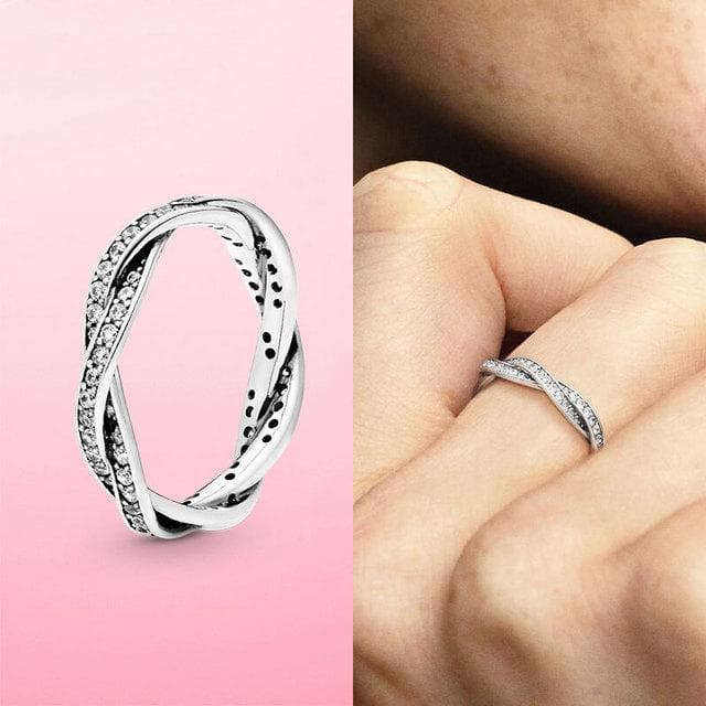 Female Ring 2022 New 925 Silver Sparkling & Polished Lines Finger Ring for Women Wedding Engagement Jewelry Gift Anel 9