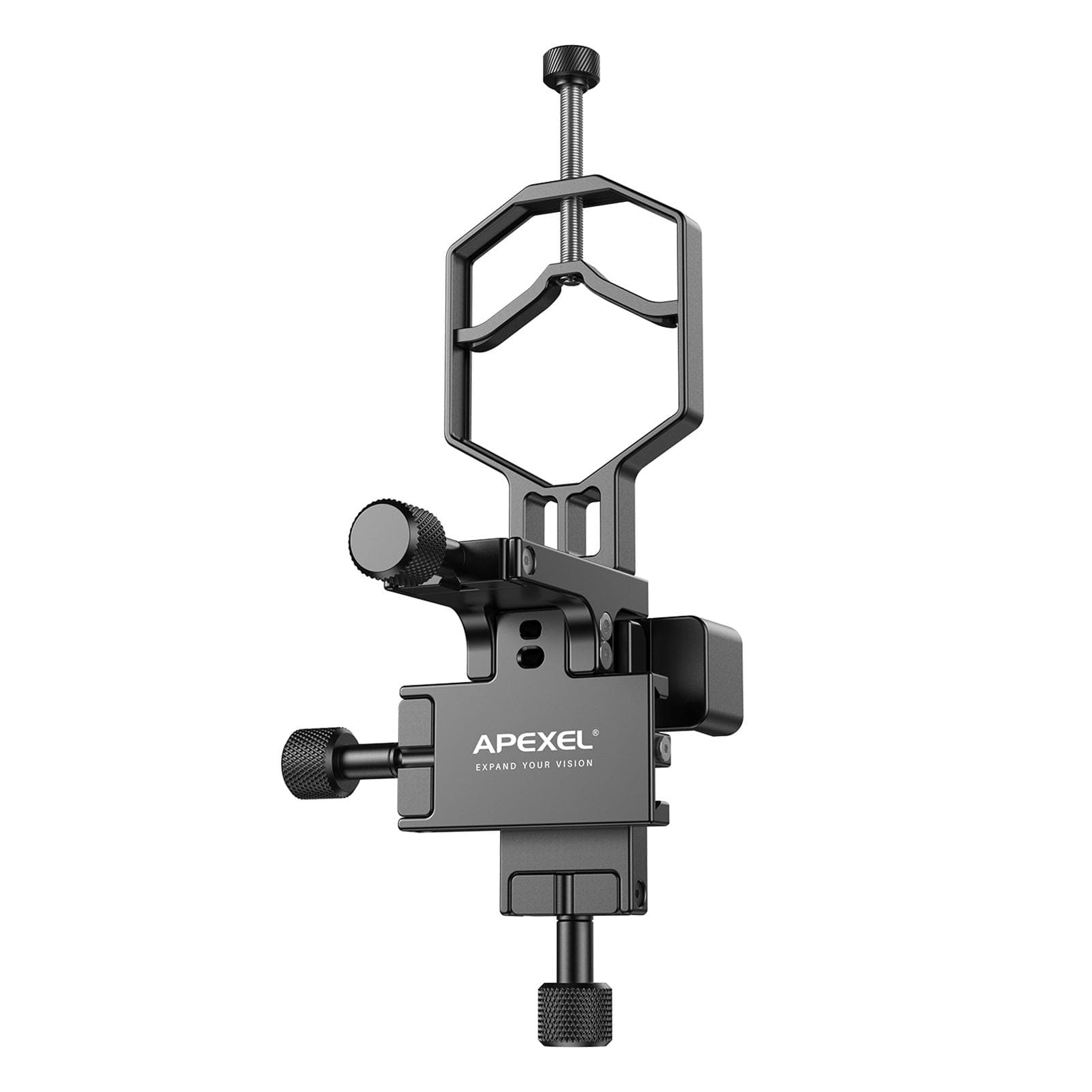 APEXEL APL-F003 Universal Phone Mount for Telescope Phone Phone Scope Digiscoping Adapter 3-Axis black