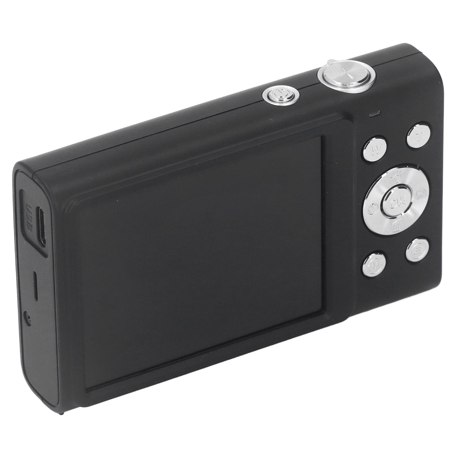 4K Digital Camera 48MP 2.8 Inch IPS HD Screen 16X Zoom Autofocus Anti Shake Pocket Vlogging Camera EU Plug black