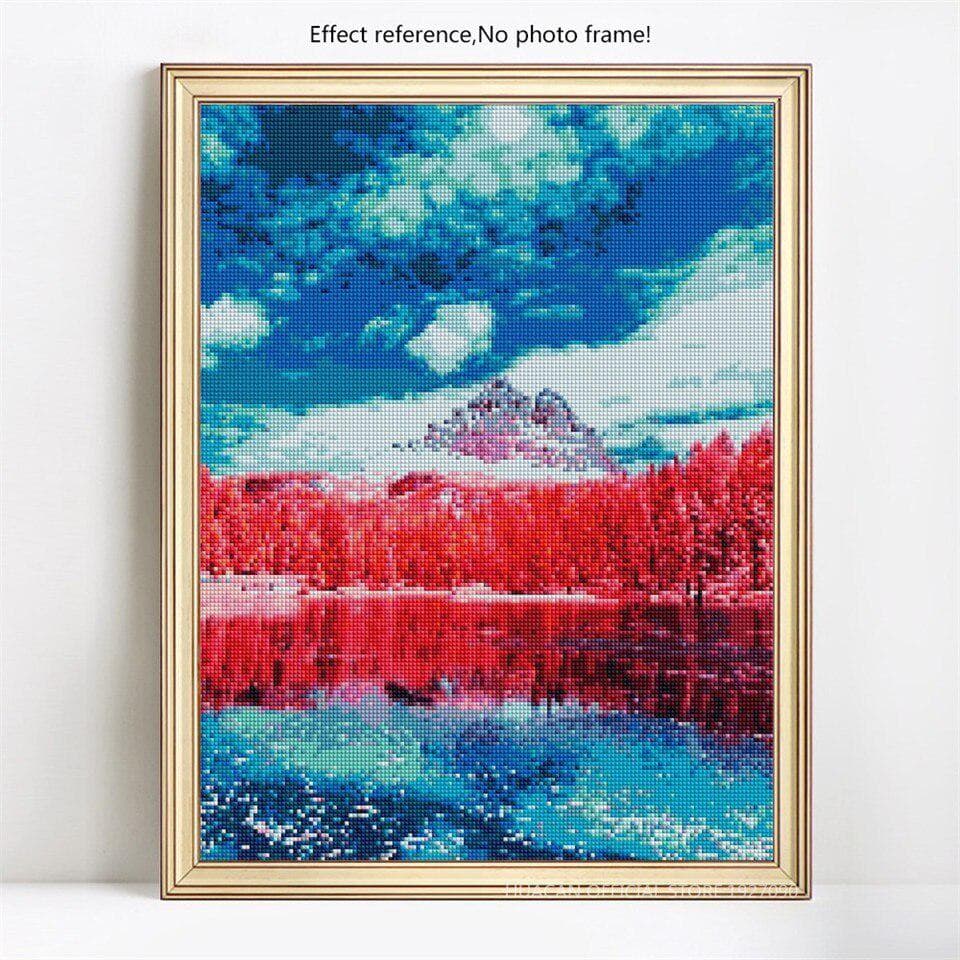 Diamond Embroidery Landscape Diamond Painting Full Display Sea Full Round Cross Stitch 20X30CM