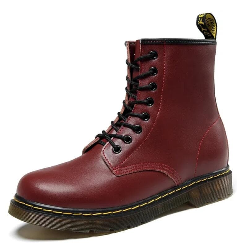 2025 Classic Doc Boots Men's Shoes Casual Shoes Classic Ankle Boots High Slip Office Ventilation Utility Motorcycle 260 red