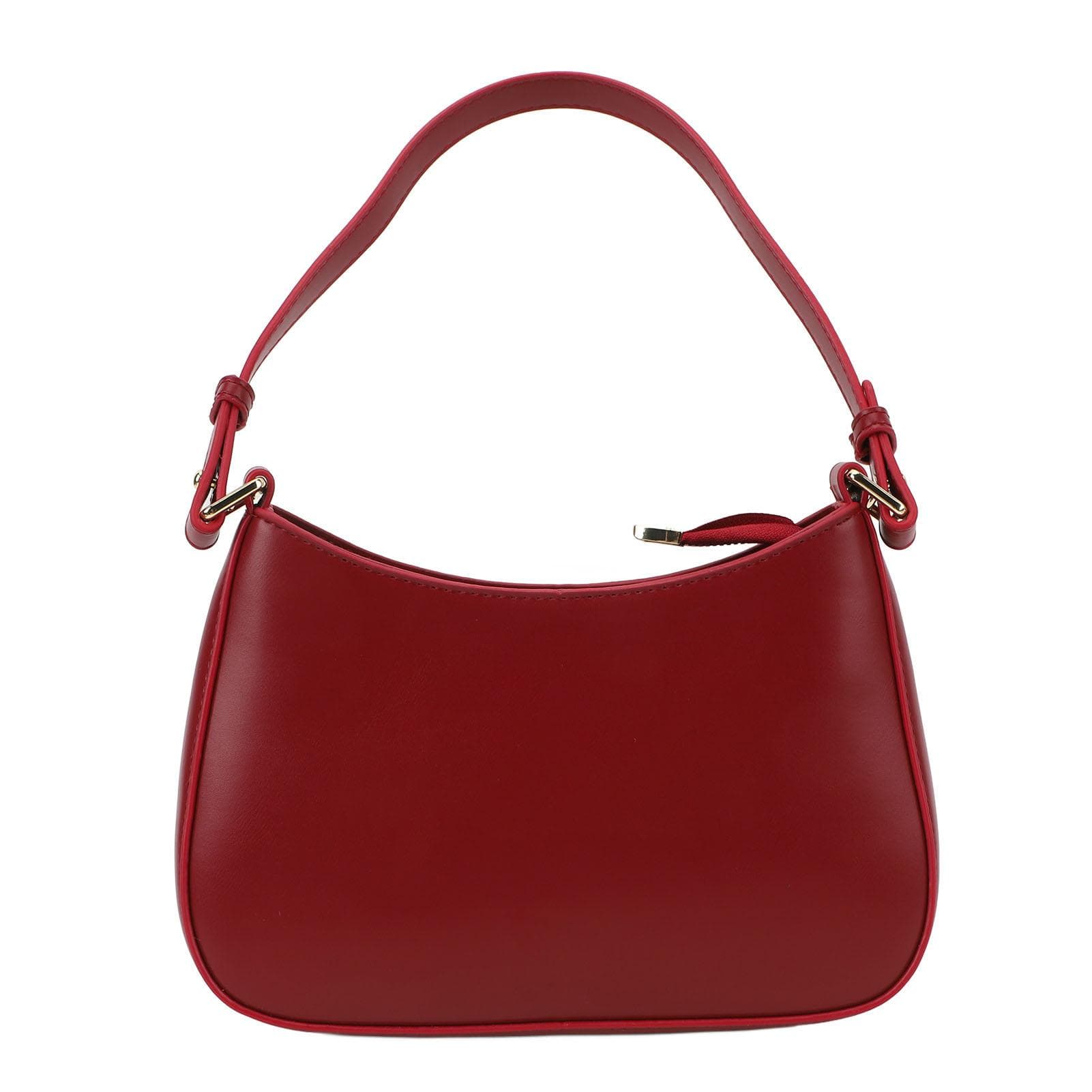 Women Shoulder Bag Retro Underarm Purse Small Handbag Lady PU Leather Vintage Bag with Adjustable
