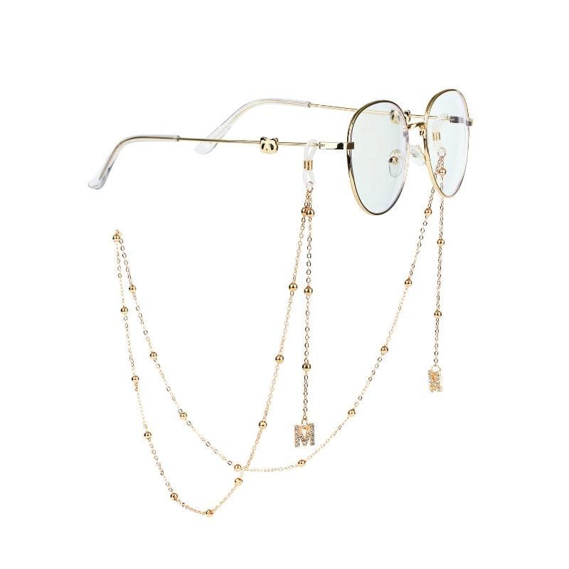 Fashion Bow Sunglasses Mask Hanging Chain Bohemian Letters Butterfly Shell Stars Moon Glasses Chain Lanyard Jewelry for Women
