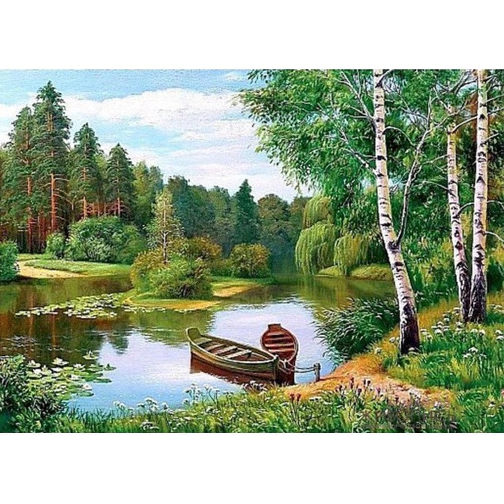 5D Diamond Painting Landscape Forest Diamond mosaic Diamond Embroidery Natural Scenery 50X70CM