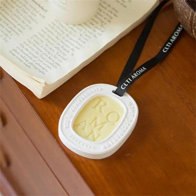 Diptyque Style Solid Scented Wax Oval Tablets Cabinet Closet Freshener Aromatherapy Deodorant Home Decor 1 pcs yellow