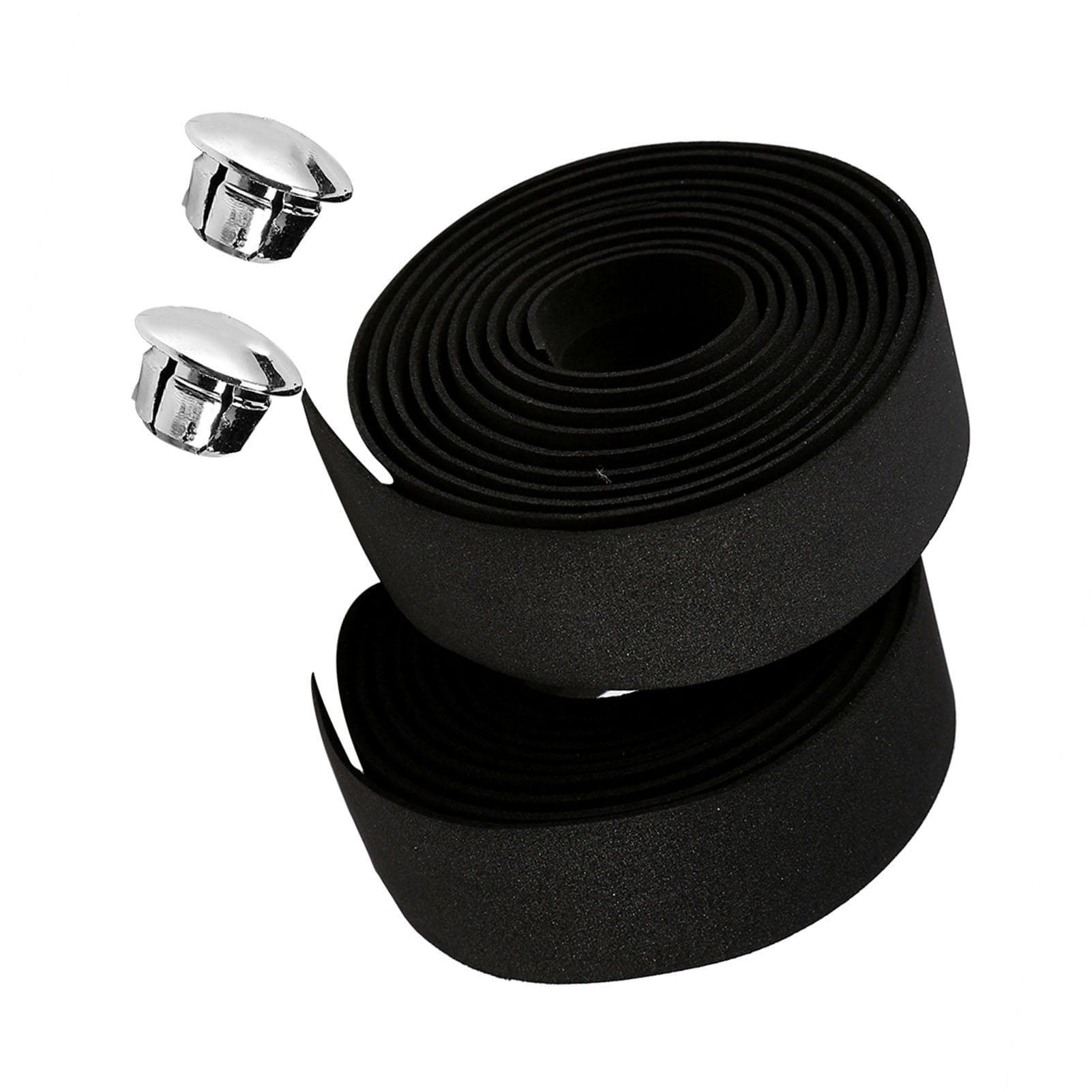 2PCS Bike Handlebar Tape Anti Slip Shock Absorption Wear Resistant Black Cycling Handle Wrap