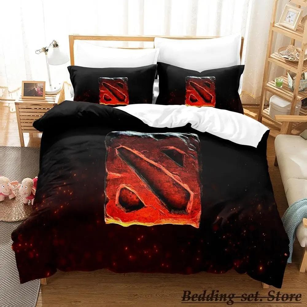 Game Dota 2 Bedding Set Single Twin Full Queen King Size Bed Set Adult Kid Bedroom Duvetcover Sets Anime parure de lit Bed 70x133cm 2pcs