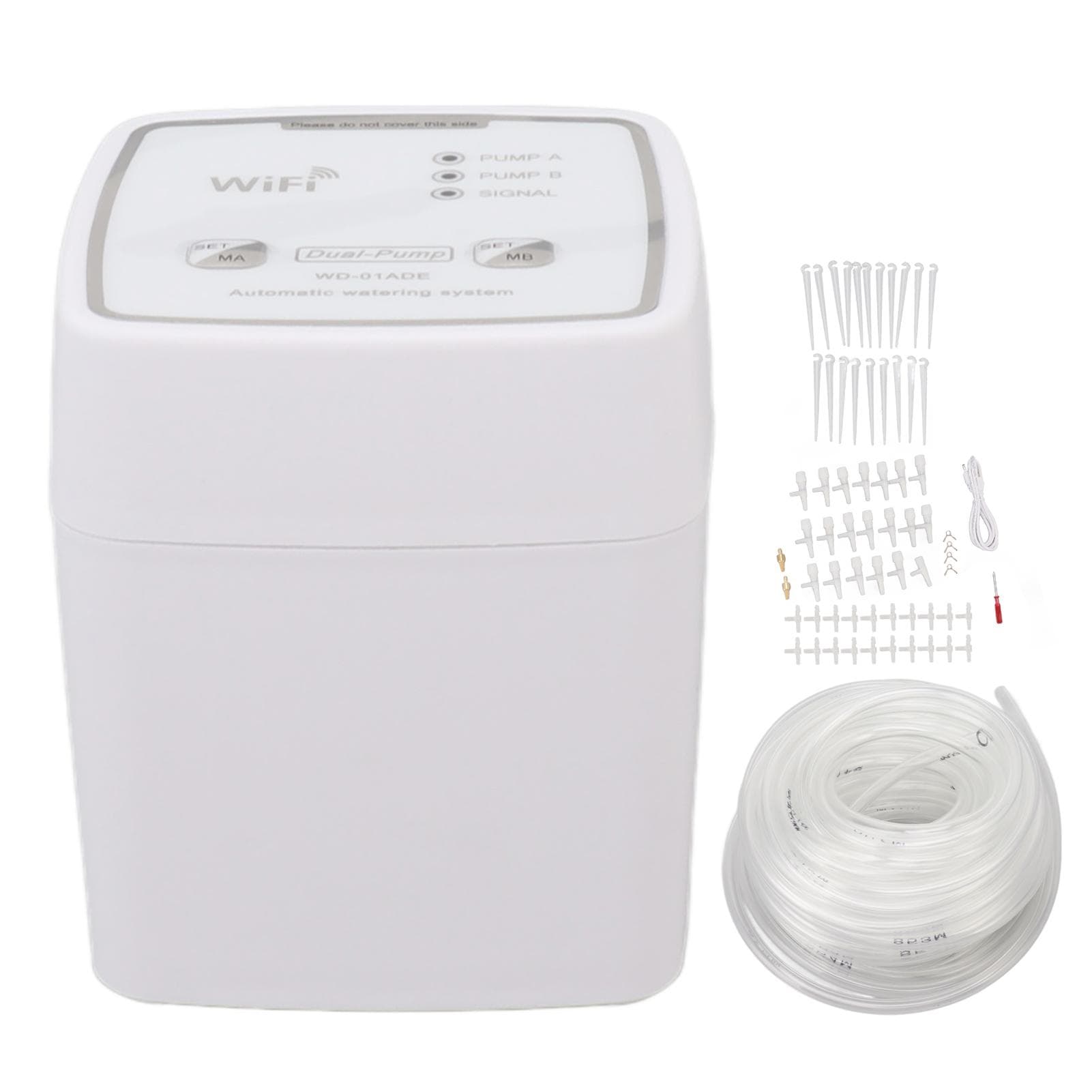 WiFi Drip Irrigation Kit Remote Control Dual Pump Automatic Watering System for 20 Potted Plants
