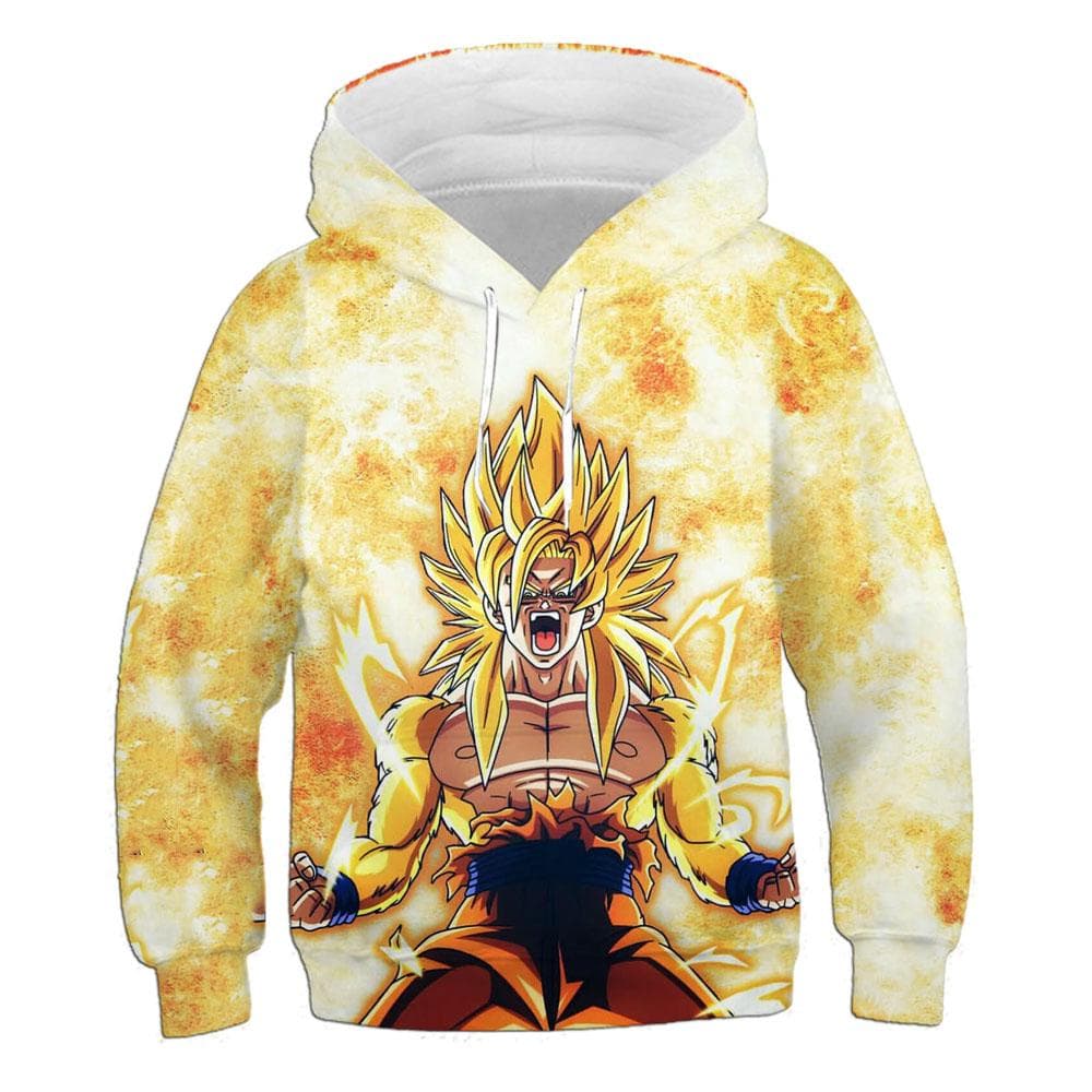 2025 MINISO Kids Dragon Ball Hoodie Sweatshirt Son Goku Boys Girls 3D Printing Sport Sweater Cosplay Costume Children Pullovers Tops 130