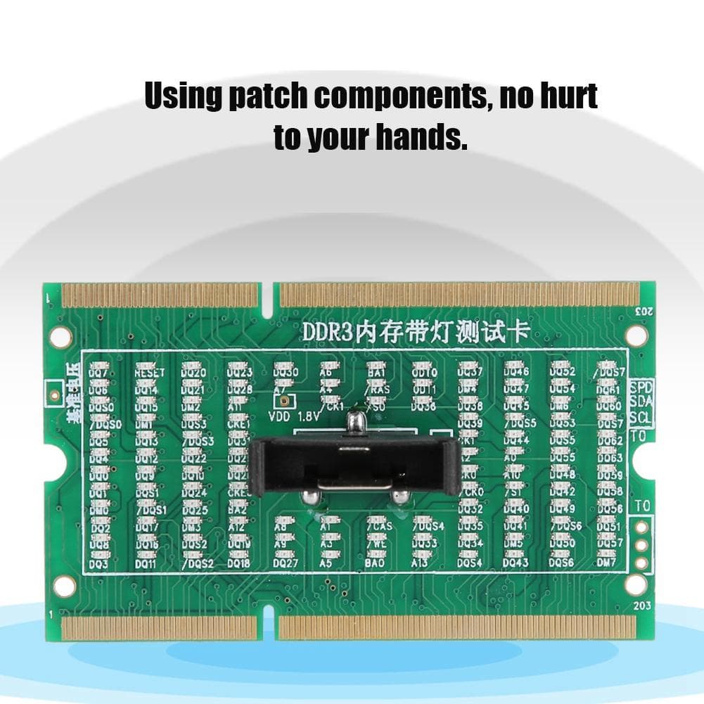 SO-DIMM Analyzer Diagnostic Tester Post Test Card for PC Laptop Desktop DDR234 With Light DDR3