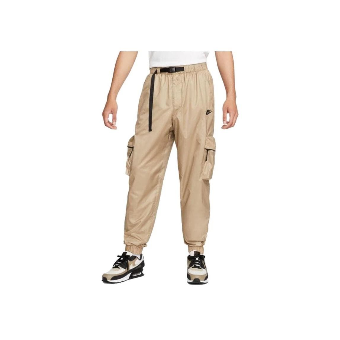 Nike Breathable Loose-Fit Joggers Men Bottoms Khaki FB7912-247 M
