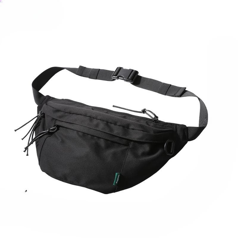 Crossbody Bag, Fashionable and Casual Oxford Fabric, Men's Cycling Single-shoulder Bag, Outdoor Sports Student Chest Bag for Men black