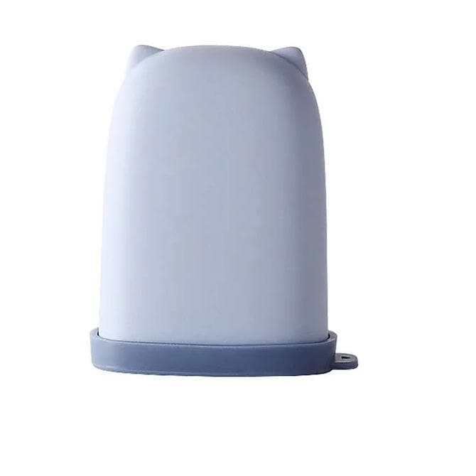 Silicone Portable Soap Dish Waterproof Case Container Cute for Outdoor Sealing Storage Box Travel Organizer Bathroom Products blue