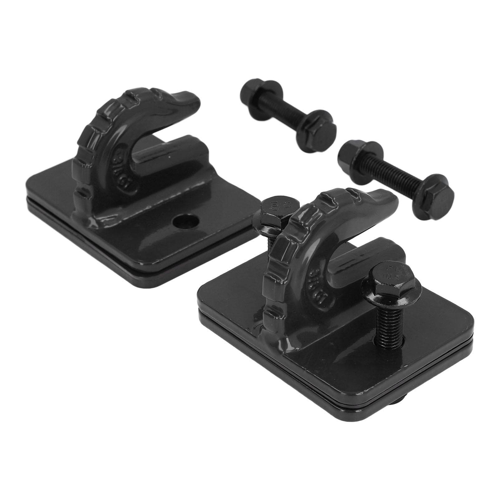 2 Set Tractor Bucket Grab Hook Set 38in Grade 70 Alloy Steel Tractor Bucket Hook for RV UTV black