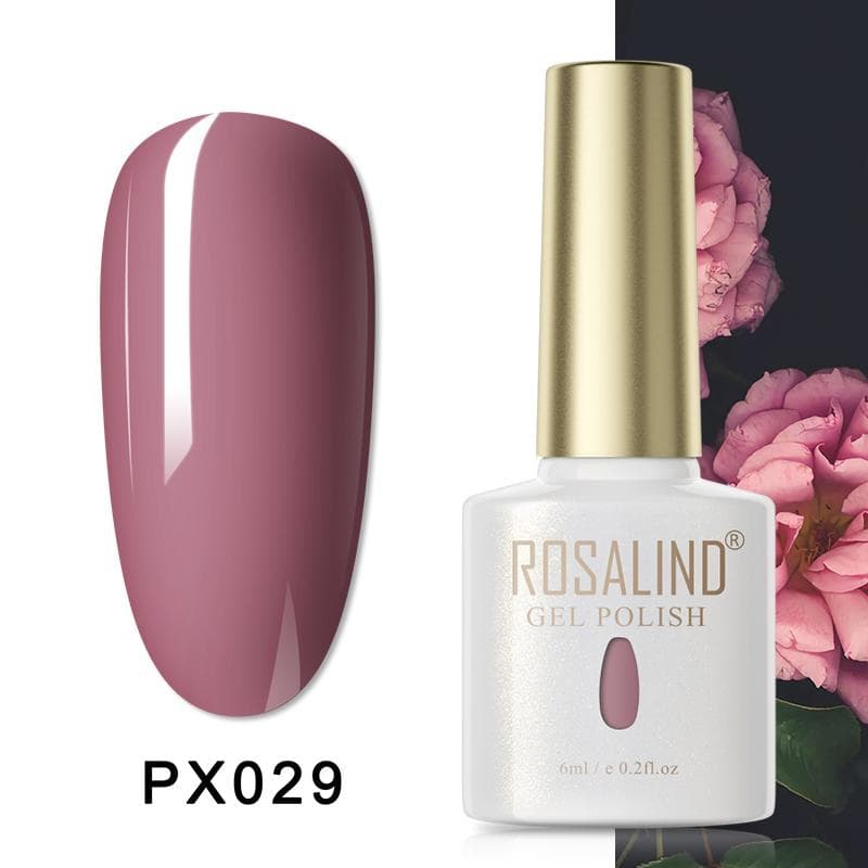 ROSALIND Soak Off 6ML Pure Color Nail Gel Bright For Nail Art Design LED/UV Lamp