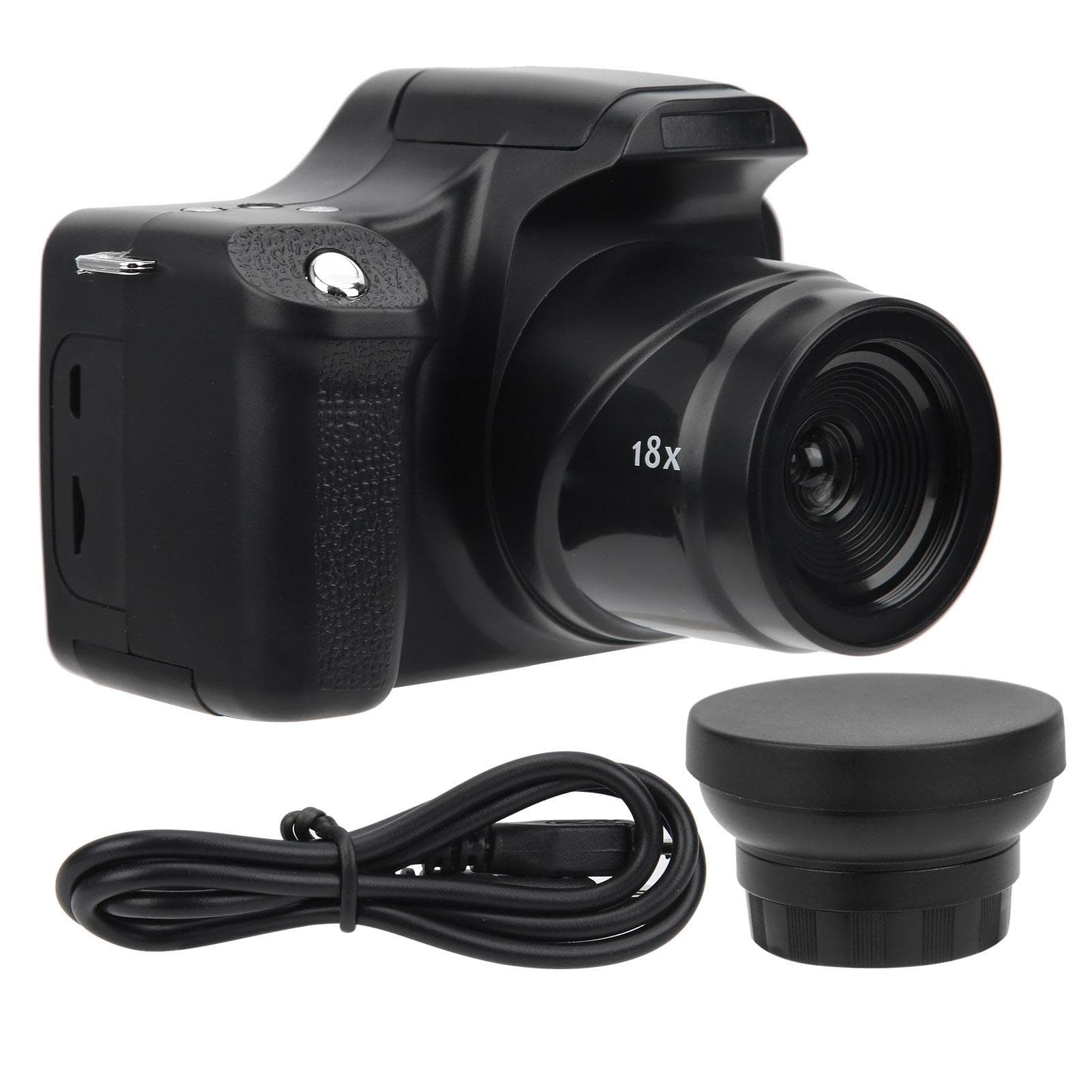 3.0 in LCD Screen 18X Zoom HD SLR Camera Long Focal Length Portable Digital Camera(Standard Wide white