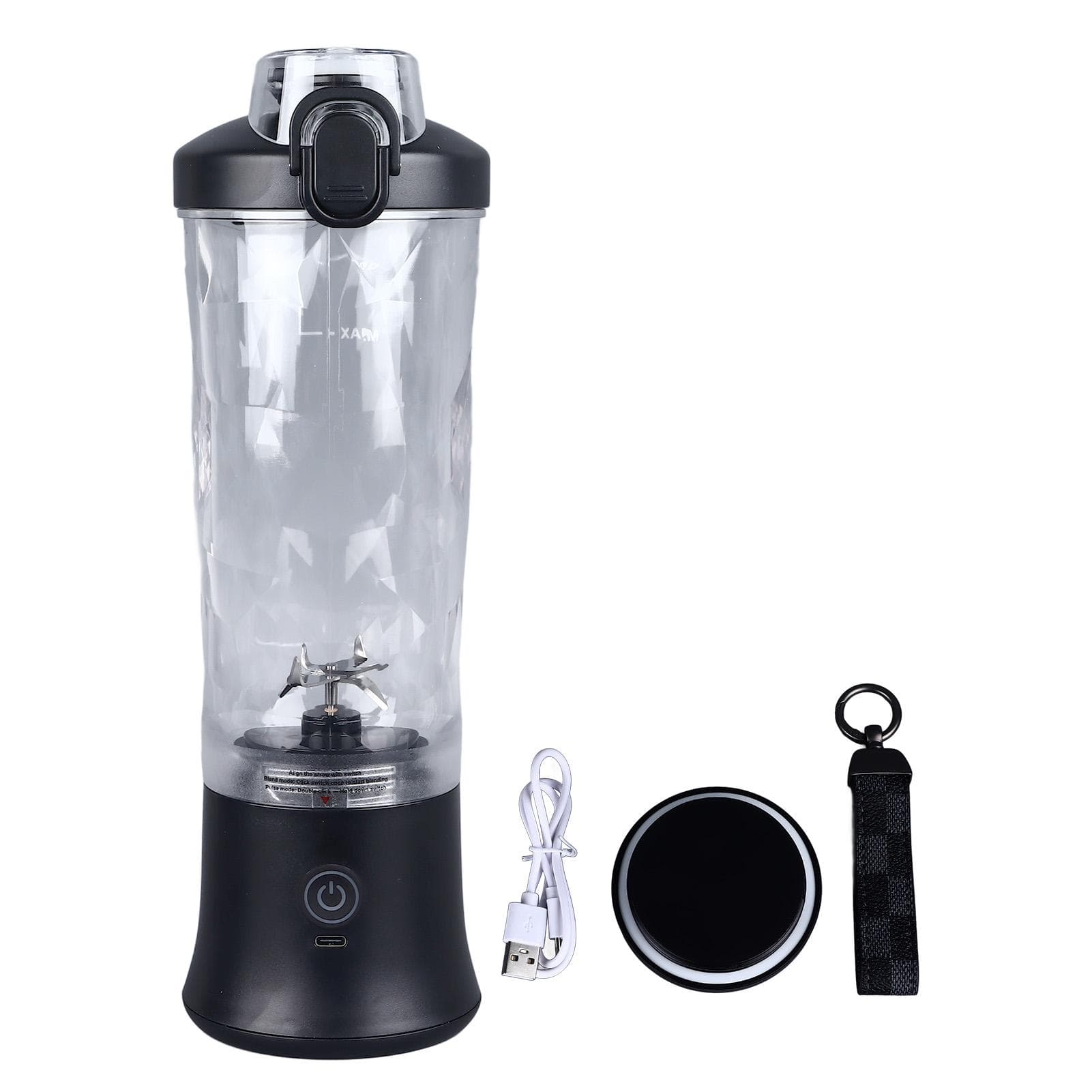 Portable Blender 600ml Large Capacity Versatile Rechargeable Shakes and Smoothie Blender Juicer Cup L