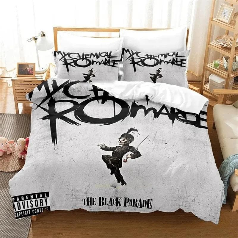 3D Printed My Chemical Romance Bedding Sets exquisite bed supplies set duvet cover bed comforter set luxury birthday gift AU Double 180x210cm