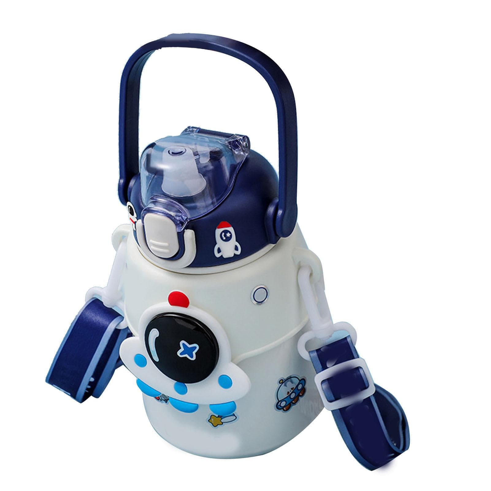 Insulated Big Belly Water Bottle 316 Stainless Steel Astronaut Patterned Portable Vacuum Cup 850ml